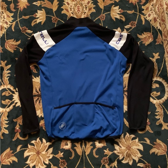 🚴♂️CASTELLI BLUE & BLACK LONG SLEEVE BACK POCKET CYCLING JERSEY - SIZE L 🚴♂️ - Picture 11 of 11